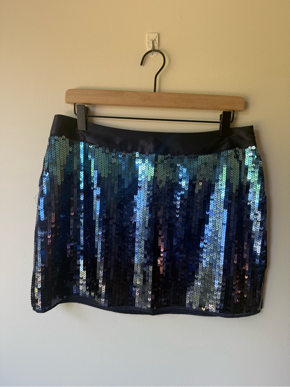 Express Design Studio Blue Sequin Mini Skirt | Size 6 | NWT